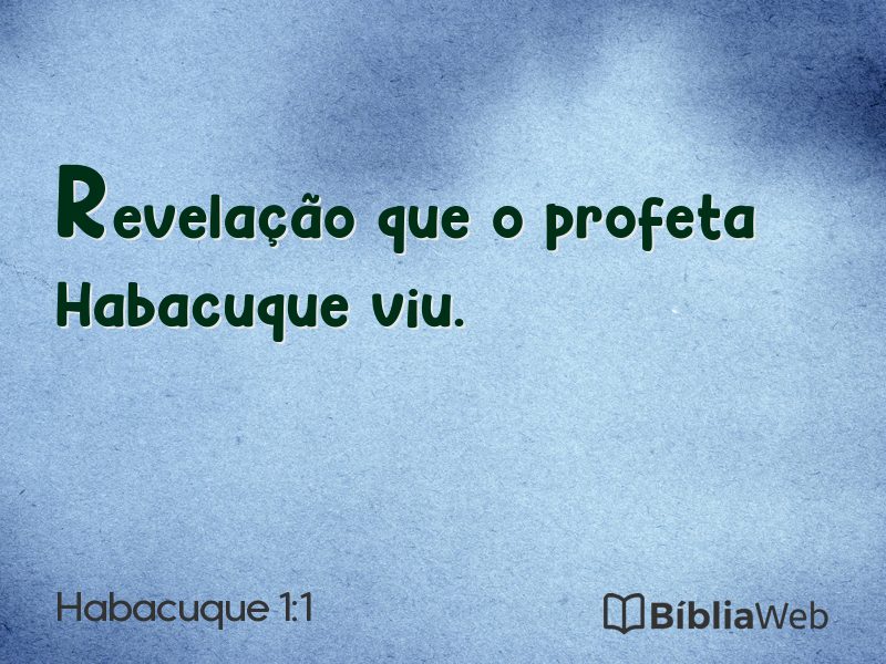 Habacuque 1:1 em imagem para compartilhar