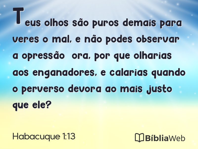 Habacuque 1:13 em imagem para compartilhar