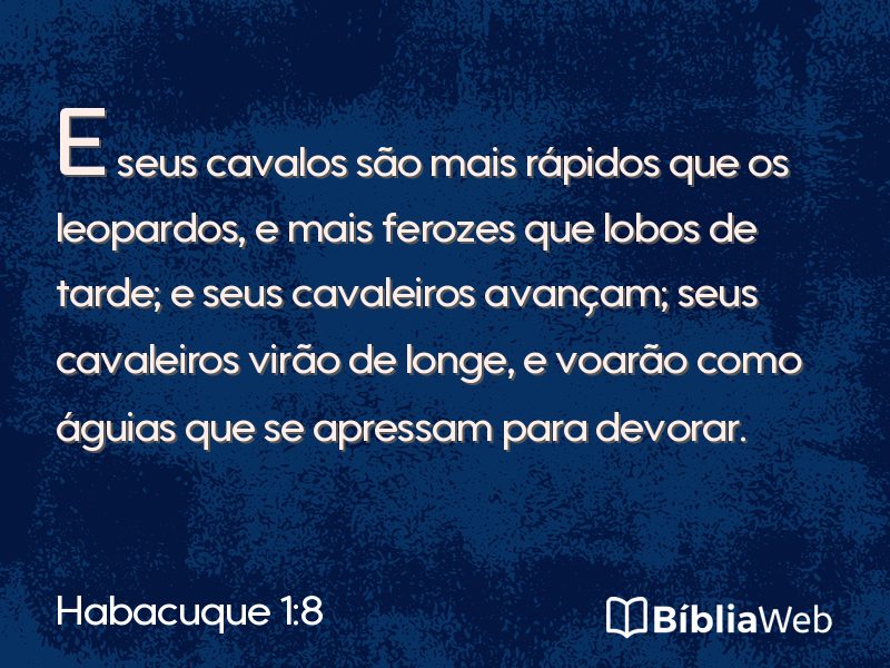 Habacuque 1:8 em imagem para compartilhar