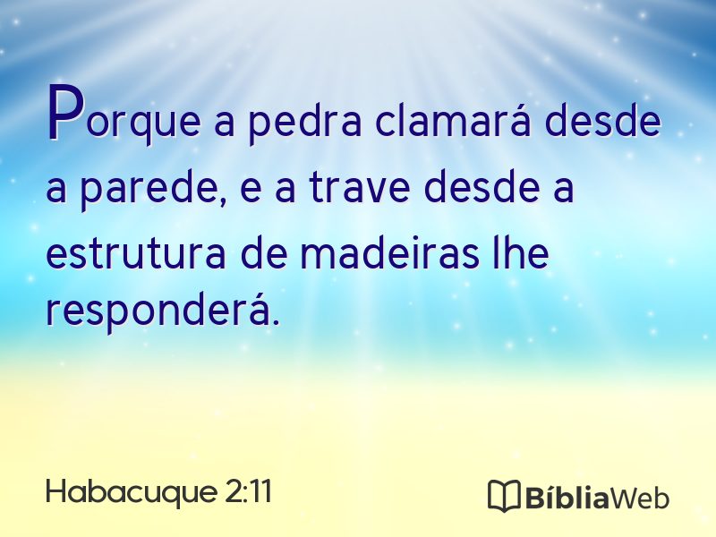 Habacuque 2:11 em imagem para compartilhar