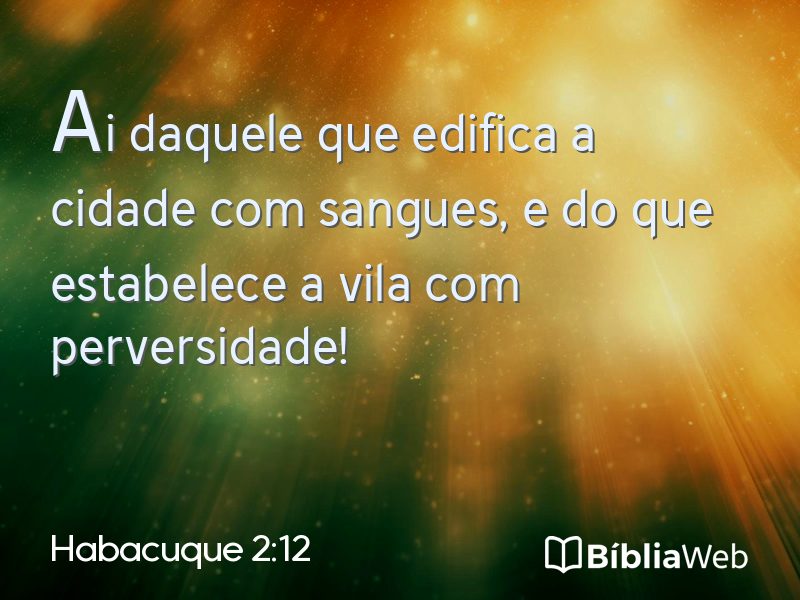 Habacuque 2:12 em imagem para compartilhar