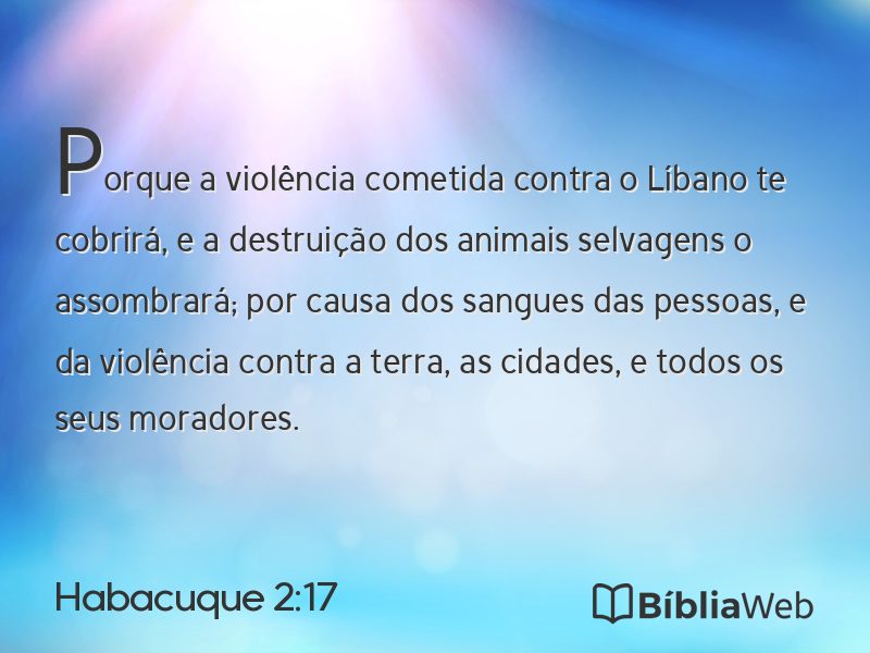 Habacuque 2:17 em imagem para compartilhar