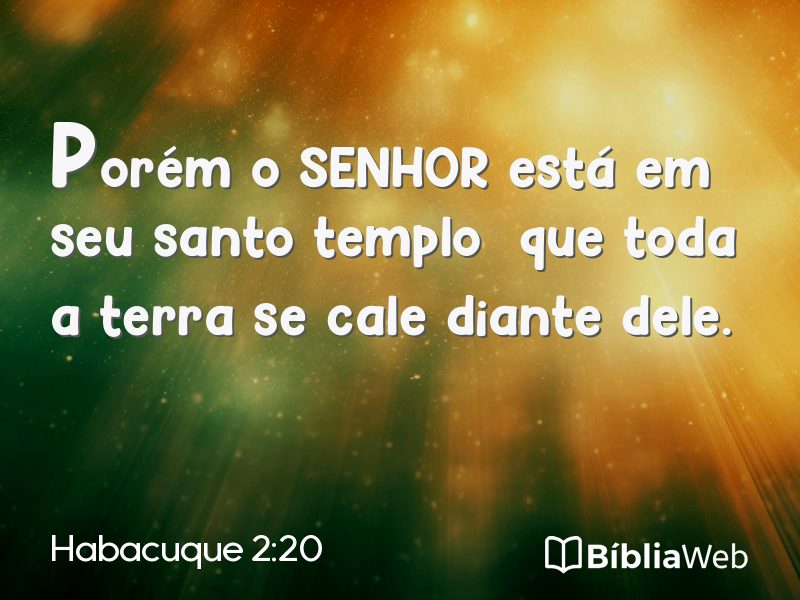 Habacuque 2:20 em imagem para compartilhar