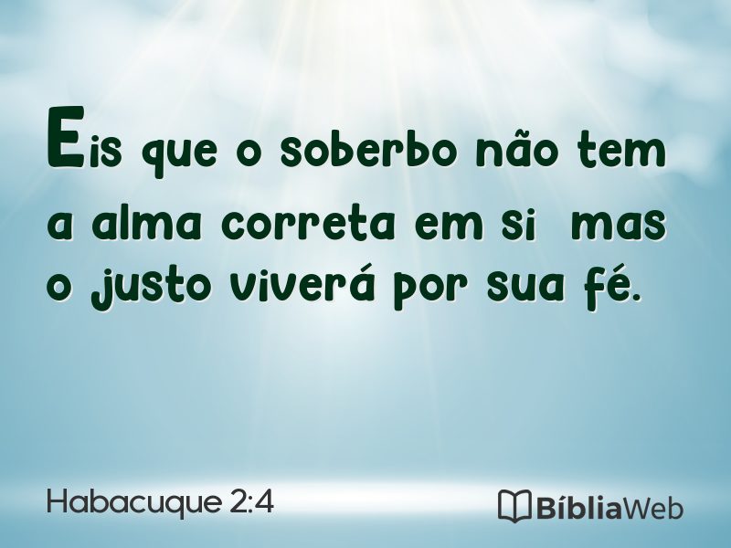 Habacuque 2:4 em imagem para compartilhar