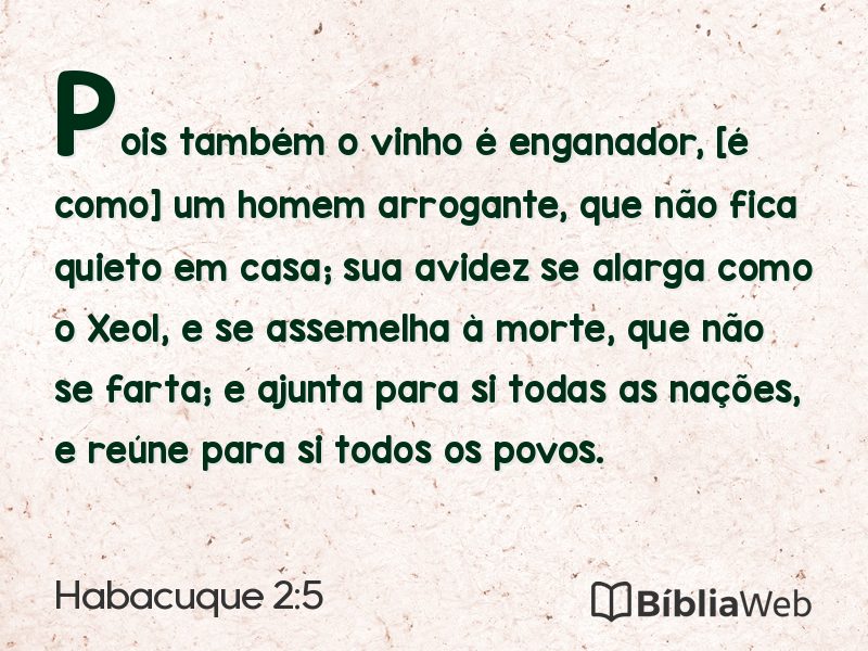 Habacuque 2:5 em imagem para compartilhar