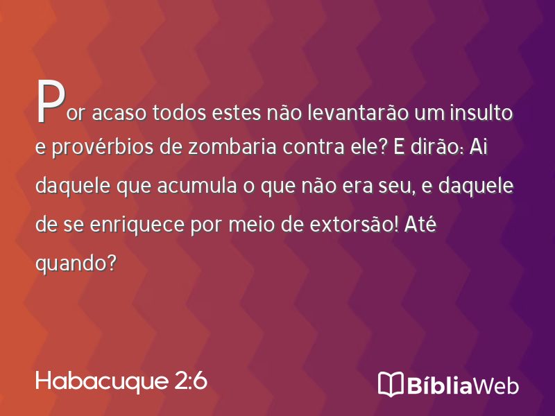 Habacuque 2:6 em imagem para compartilhar