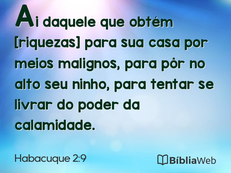 Habacuque 2:9 em imagem para compartilhar
