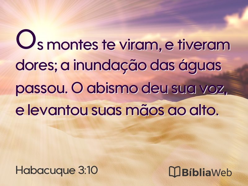 Habacuque 3:10 em imagem para compartilhar
