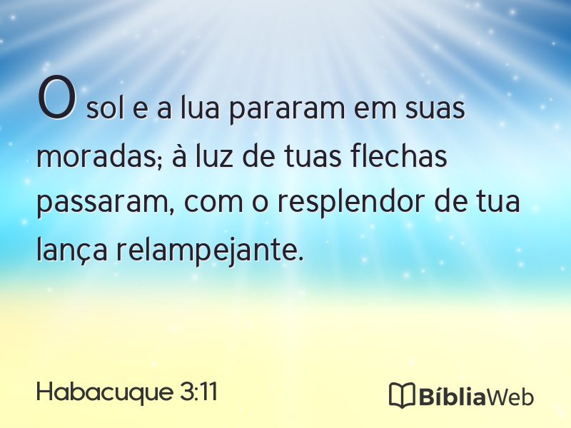 Habacuque 3:11 em imagem para compartilhar