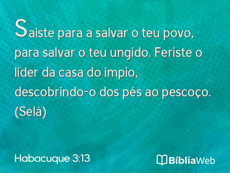 Habacuque 3:13 em imagem para compartilhar