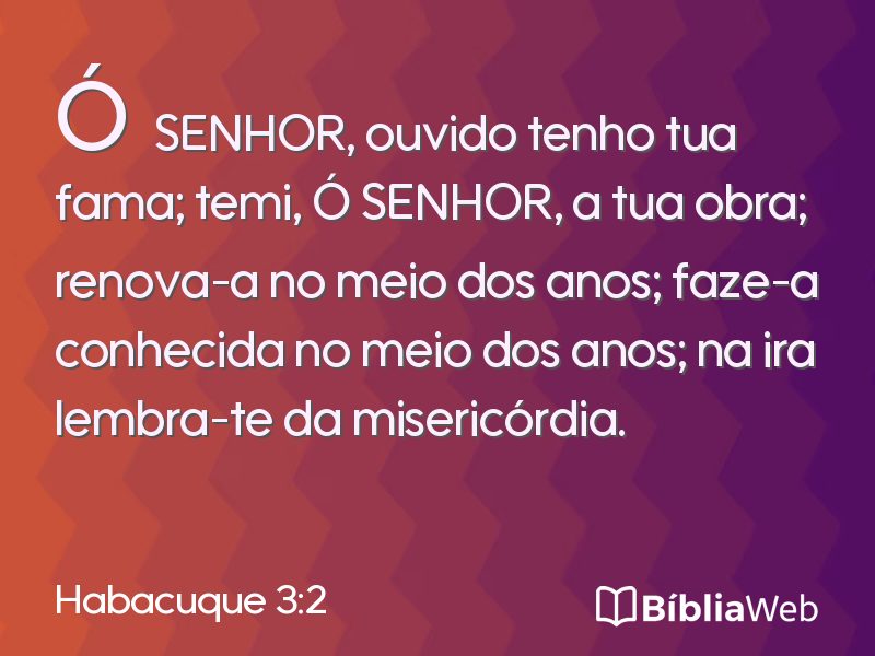 Habacuque 3:2 em imagem para compartilhar