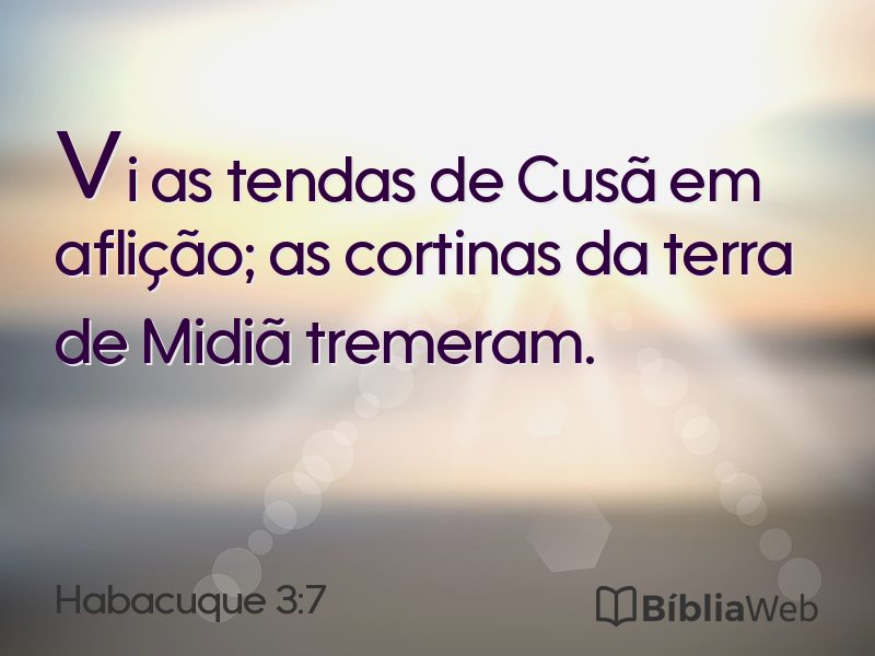 Habacuque 3:7 em imagem para compartilhar