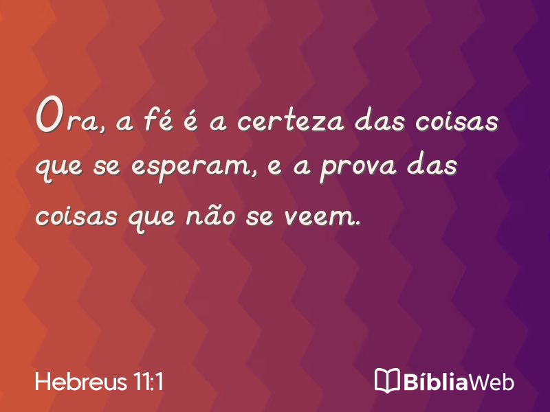 Hebreus 11:1 em imagem para compartilhar