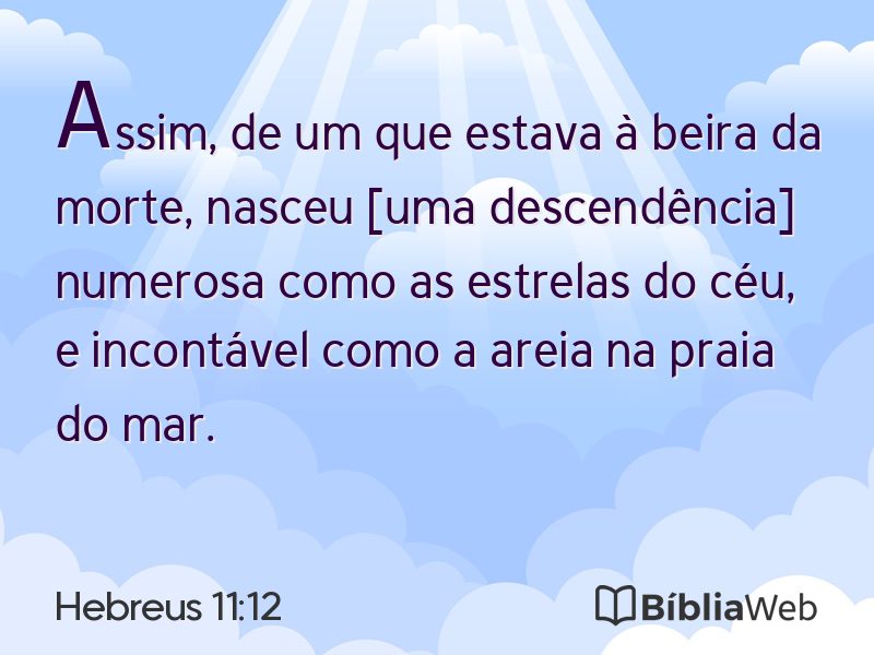 Hebreus 11:12 em imagem para compartilhar
