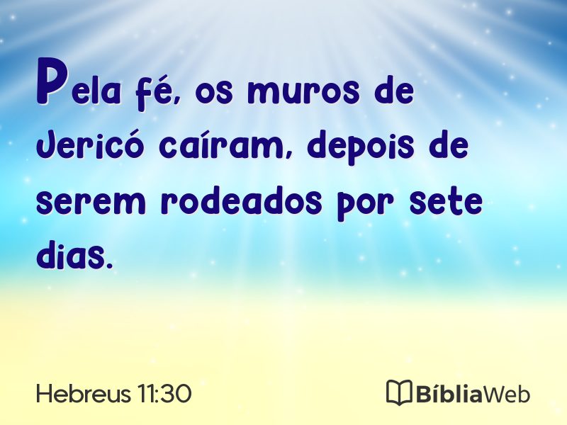Hebreus 11:30 em imagem para compartilhar