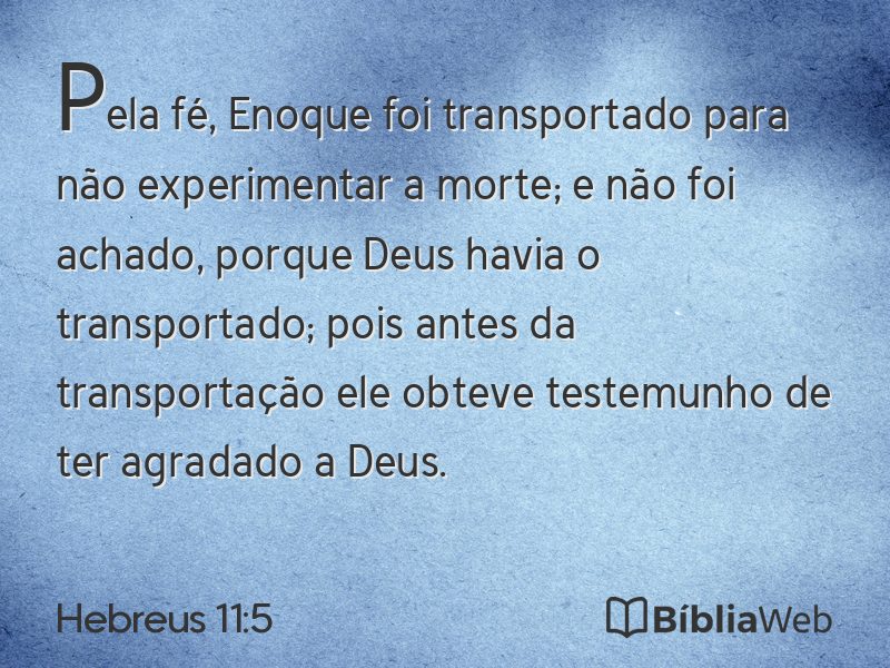 Hebreus 11:5 em imagem para compartilhar