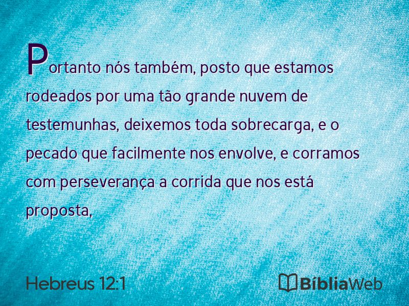 Hebreus 12:1 em imagem para compartilhar