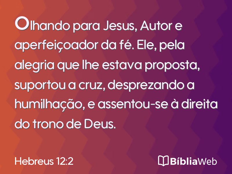 Hebreus 12:2 em imagem para compartilhar
