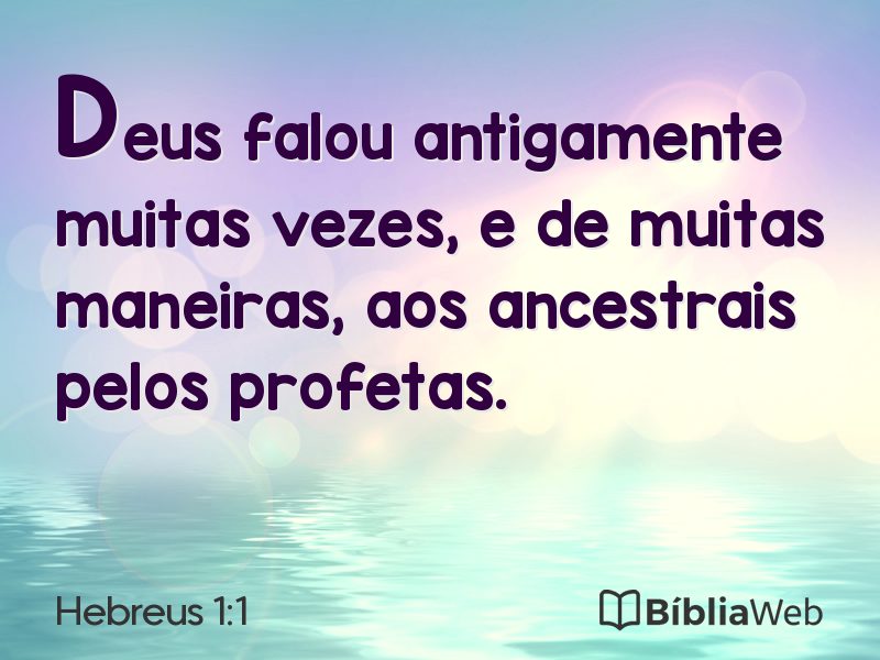 Hebreus 1:1 em imagem para compartilhar