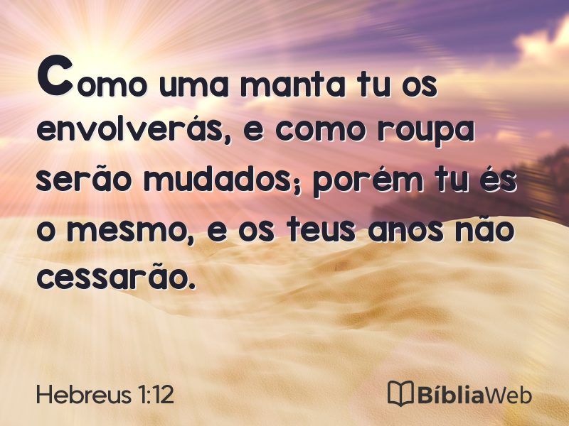 Hebreus 1:12 em imagem para compartilhar
