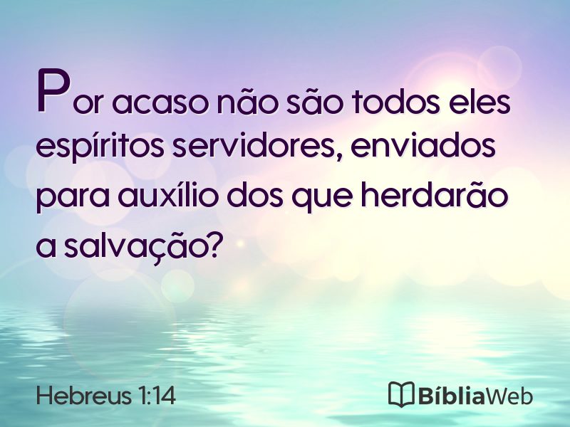 Hebreus 1:14 em imagem para compartilhar