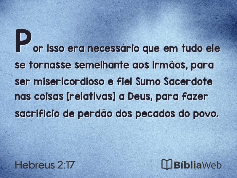 Hebreus 2:17 em imagem para compartilhar