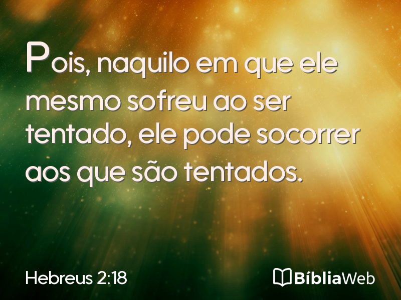 Hebreus 2:18 em imagem para compartilhar