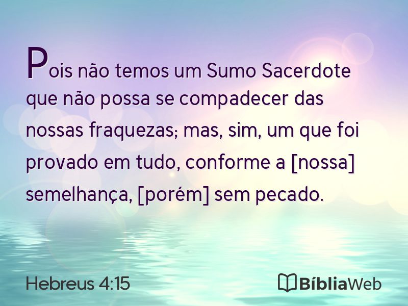 Hebreus 4:15 em imagem para compartilhar