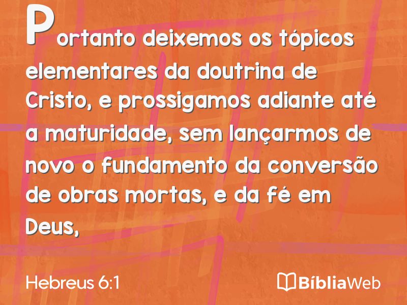 Hebreus 6:1 em imagem para compartilhar