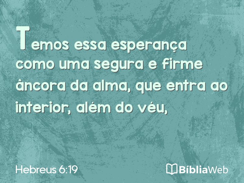 Hebreus 6:19 em imagem para compartilhar