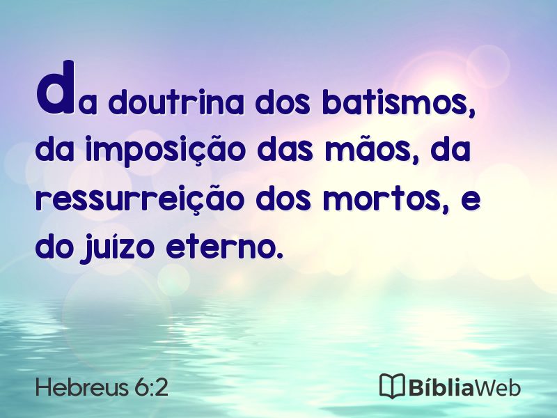 Hebreus 6:2 em imagem para compartilhar