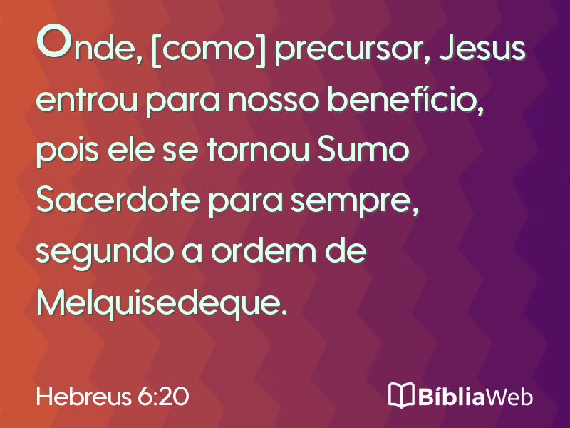 Hebreus 6:20 em imagem para compartilhar