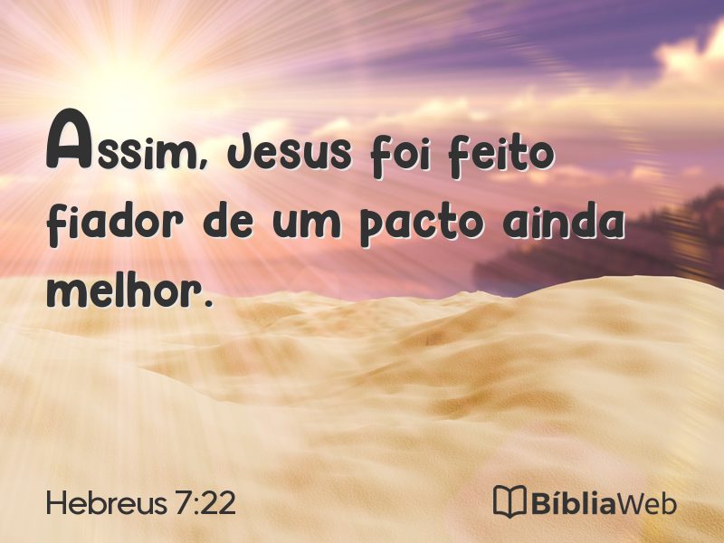 Hebreus 7:22 em imagem para compartilhar