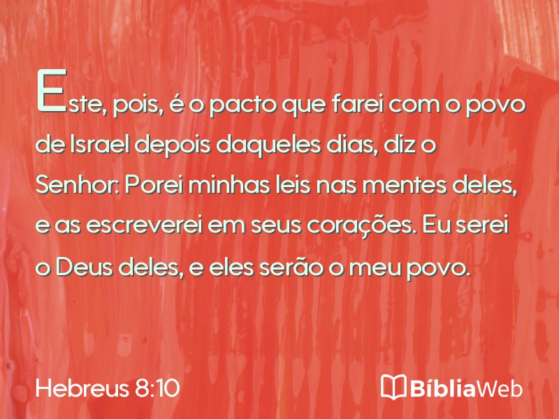 Hebreus 8:10 em imagem para compartilhar