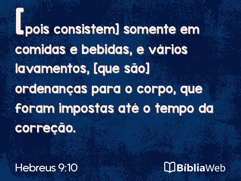 Hebreus 9:10 em imagem para compartilhar
