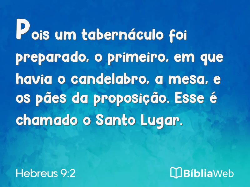 Hebreus 9:2 em imagem para compartilhar