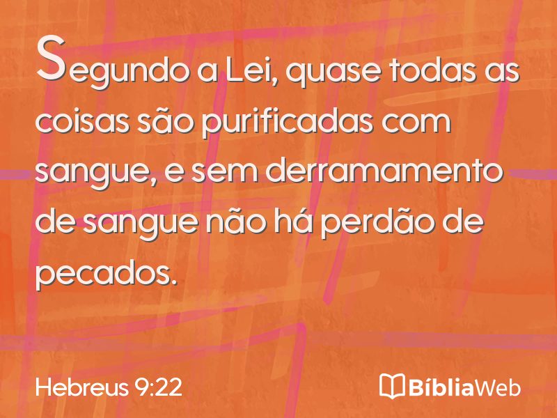 Hebreus 9:22 em imagem para compartilhar