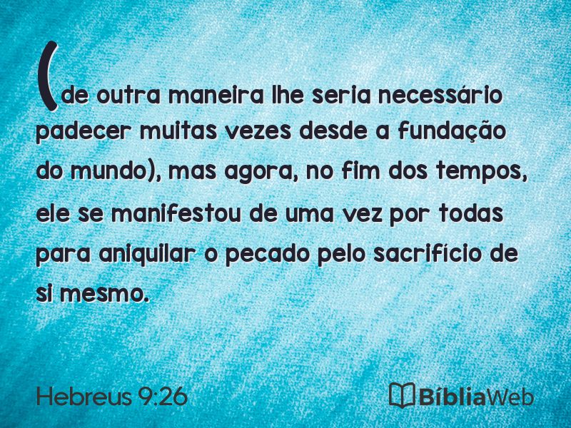 Hebreus 9:26 em imagem para compartilhar