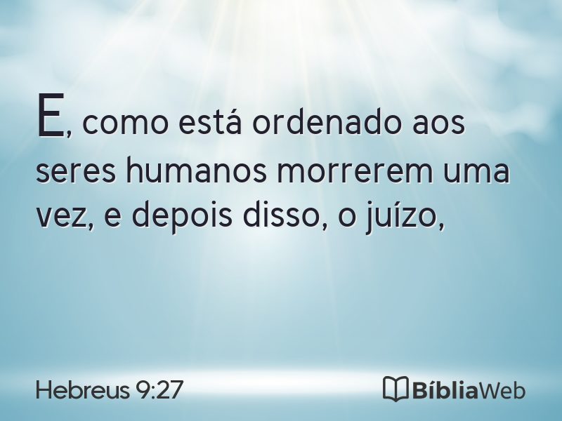 Hebreus 9:27 em imagem para compartilhar