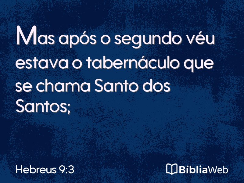 Hebreus 9:3 em imagem para compartilhar