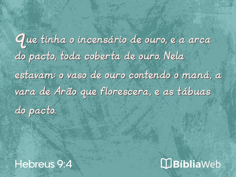 Hebreus 9:4 em imagem para compartilhar
