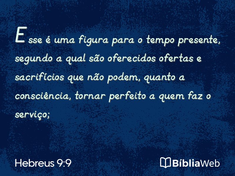 Hebreus 9:9 em imagem para compartilhar