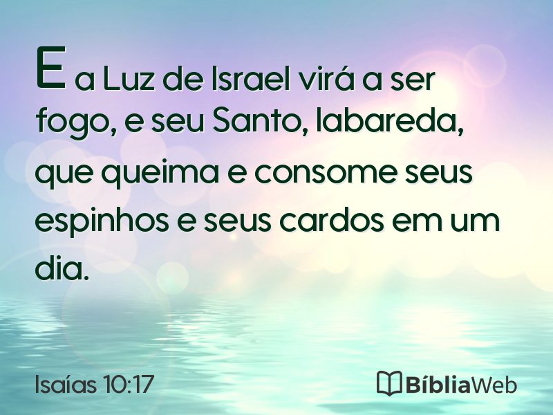 Isaías 10:17 em imagem para compartilhar
