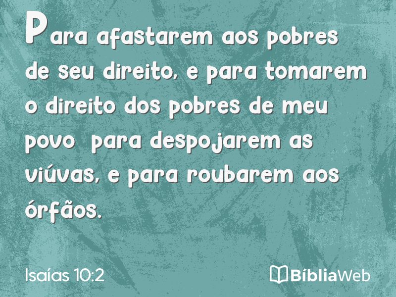 Isaías 10:2 em imagem para compartilhar