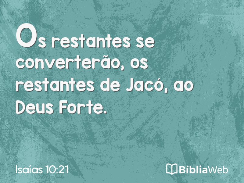 Isaías 10:21 em imagem para compartilhar