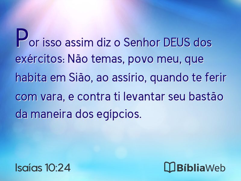 Isaías 10:24 em imagem para compartilhar