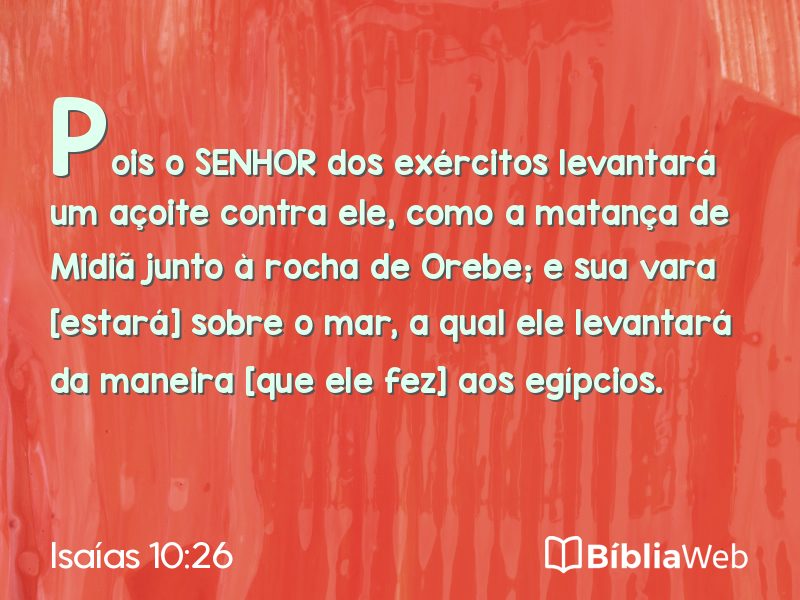 Isaías 10:26 em imagem para compartilhar