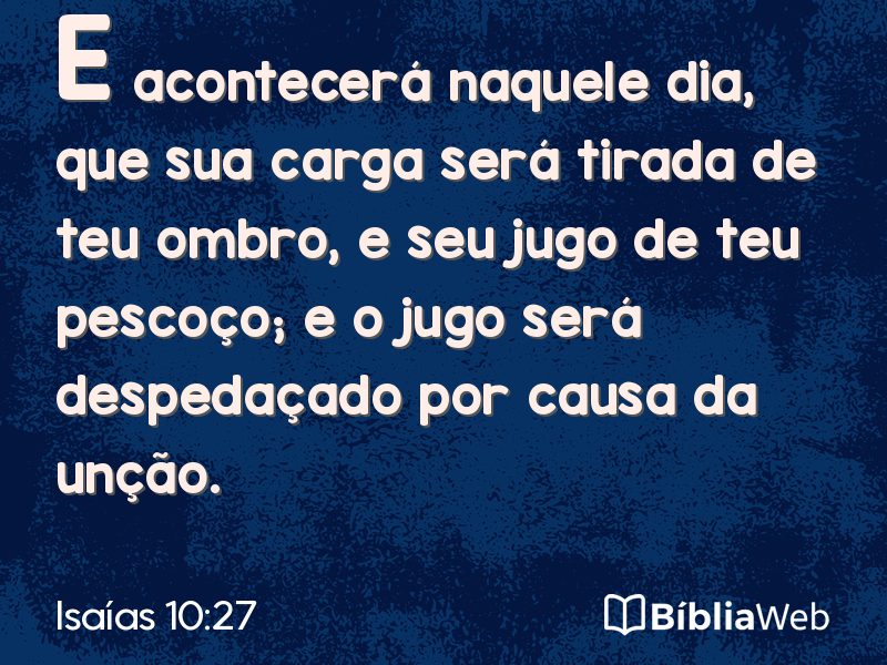 Isaías 10:27 em imagem para compartilhar
