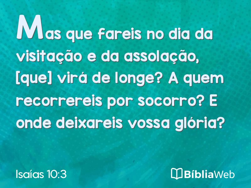 Isaías 10:3 em imagem para compartilhar