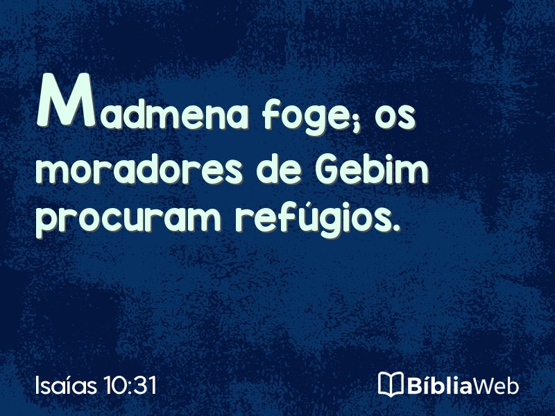 Isaías 10:31 em imagem para compartilhar